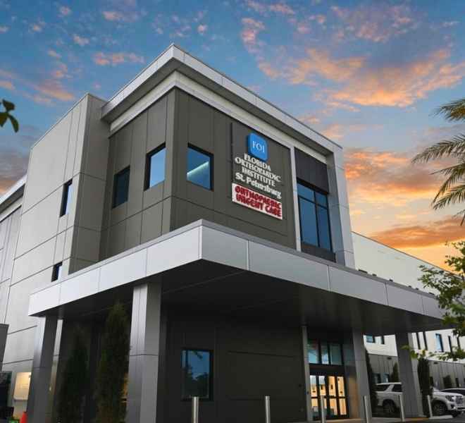 Exterior of Florida Orthopaedic Institute’s 5th Street office building in St. Petersburg